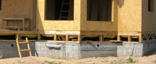 Строительство фундамента каркасного дома